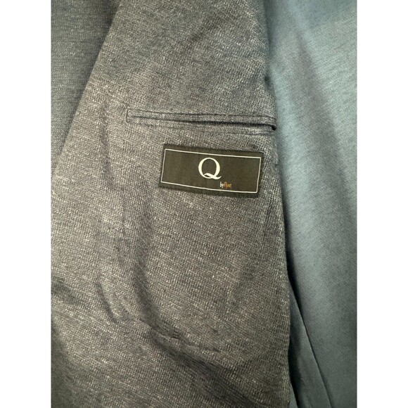 Q by Flynt Blazer Mens Size 48R Booth Jacket Navy 2 Button Single-Breasted - Picture 3 of 16